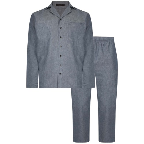 Bigdude Woven Pyjama Set Navy